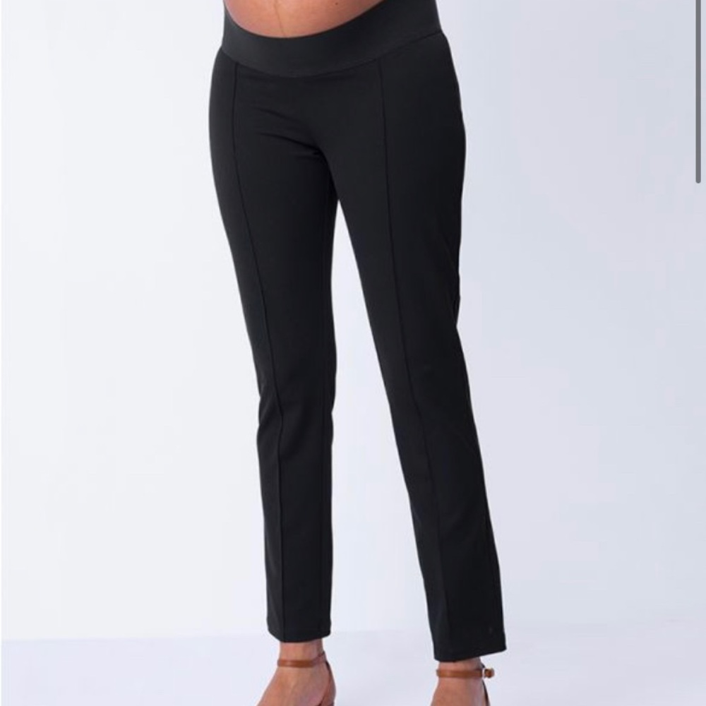 Slim Leg Black Maternity Pants – Under Bump